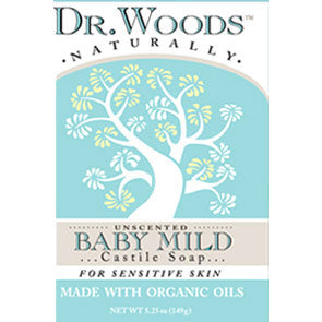 Baby Mild Castile Soap Bar, 5.25 oz, Dr. Woods