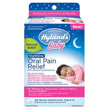 Baby Oral Pain Relief Nighttime, 125 Tablets, Hyland's