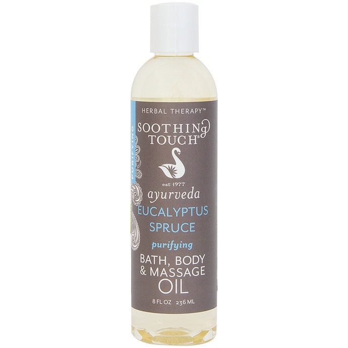 Bath, Body & Massage Oil, Eucalyptus Spruce, 8 oz, Soothing Touch