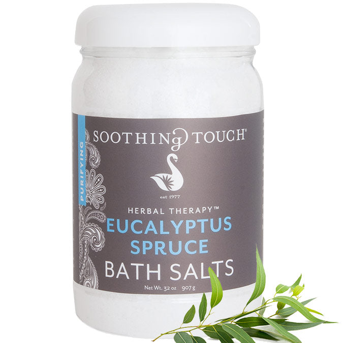 Bath Salts - Eucalyptus Spruce, 32 oz, Soothing Touch