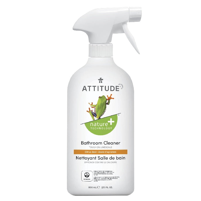 Bathroom Cleaner, Citrus Zest, 27 oz, Attitude