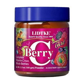 Berry-C Tart Powder, Complete Vitamin C from Whole Berries, 3.5 oz, Lidtke