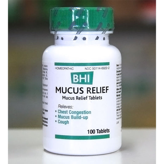 BHI Mucus Relief (Bronchitis Formula), 100 Tablets, MediNatura