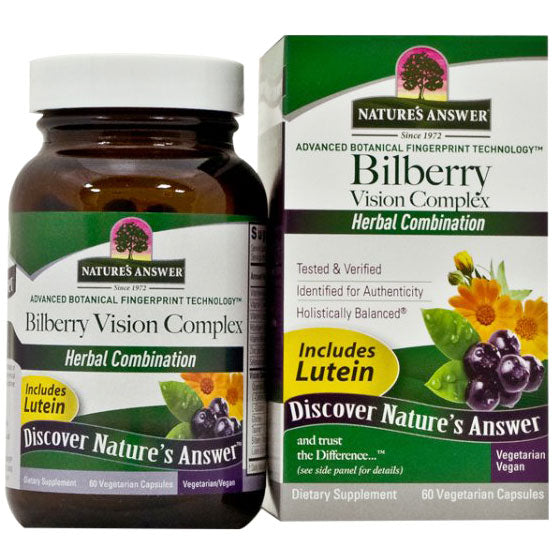 Bilberry Vision Complex, 60 Vegetarian Capsules, Nature's Answer