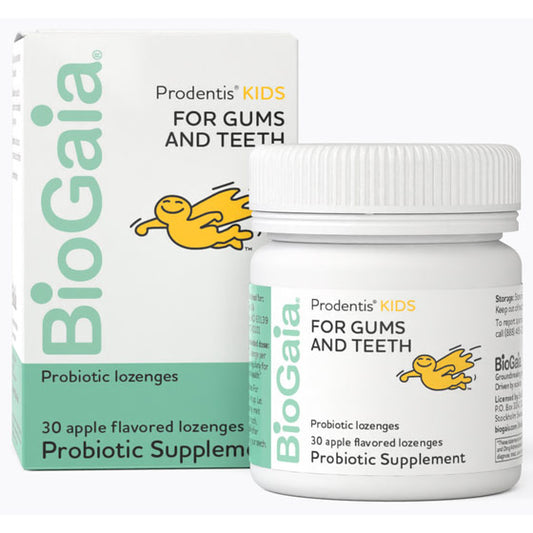 BioGaia Prodentis Kids, Apple Flavored Probiotic Supplement, 30 Lozenges, Everidis Health Sciences