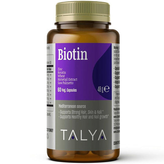 Biotin, 60 Vegetarian Capsules, Talya Herbal