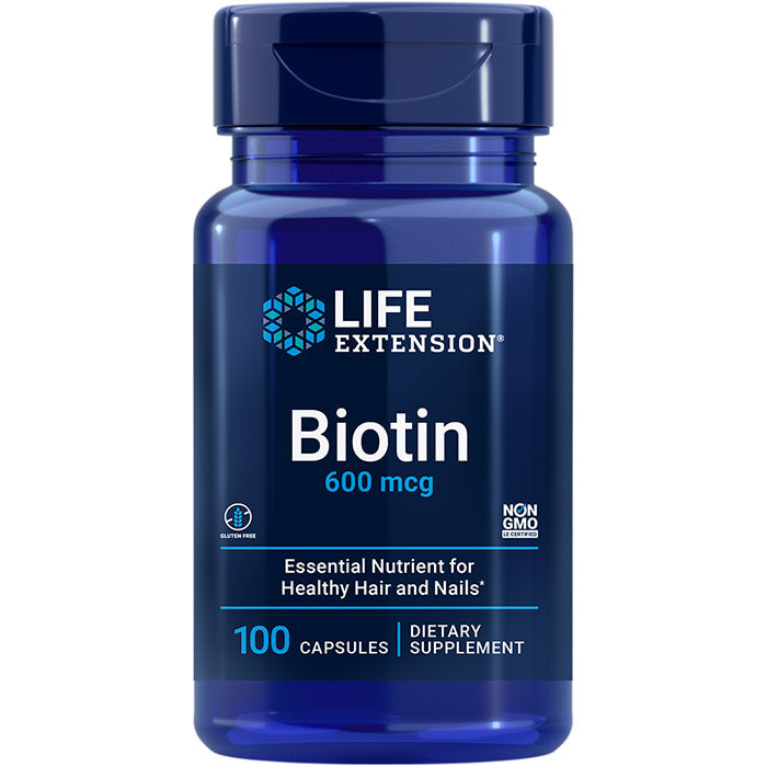 Biotin 600 mcg, 100 Capsules, Life Extension