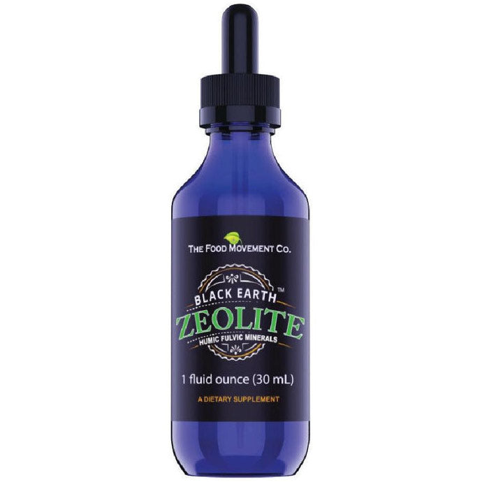 Black Earth Zeolite Dropper, Clinoptilolite Supplement with Humic Fulvic Minerals, 1 oz, The Food Movement