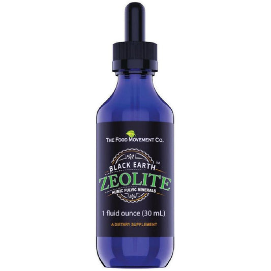 Black Earth Zeolite Dropper, Clinoptilolite Supplement with Humic Fulvic Minerals, 1 oz, The Food Movement