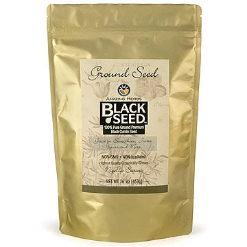 Black Seed Ground Seed, 16 oz, Amazing Herbs