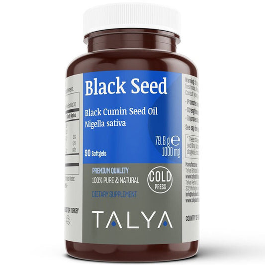 Black Seed Oil 1000 mg, 60 Softgels, Talya Herbal