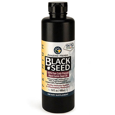 Premium Black Seed Oil, 16 oz, Amazing Herbs