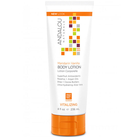 Body Lotion, Mandarin Vanilla Vitalizing, 8 oz, Andalou Naturals