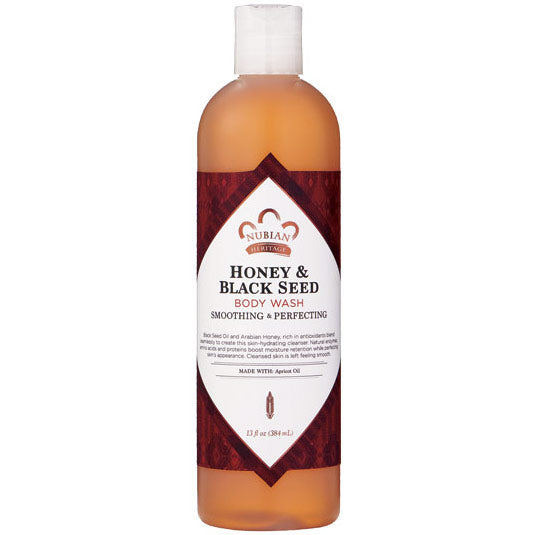 Honey & Black Seed Body Wash, 13 oz, Nubian Heritage