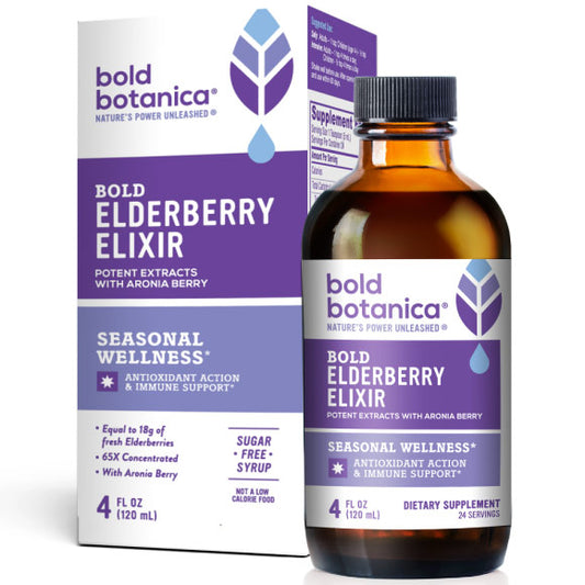 Bold Elderberry Elixir Syrup, 4 oz, Bold Botanica