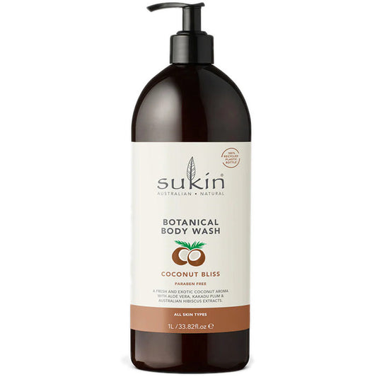 Botanical Body Wash - Coconut Bliss, 33.82 oz, Sukin