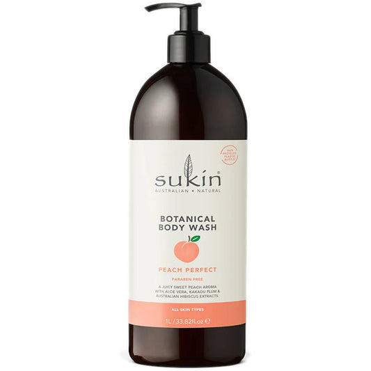 Botanical Body Wash - Peach Perfect, 33.82 oz, Sukin