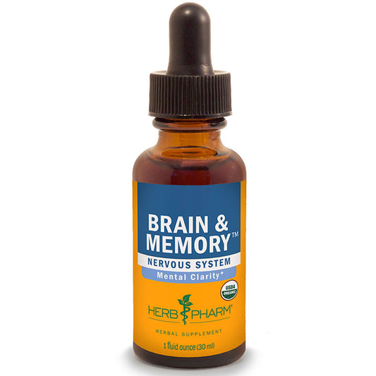 Brain & Memory Tonic Liquid, 4 oz, Herb Pharm