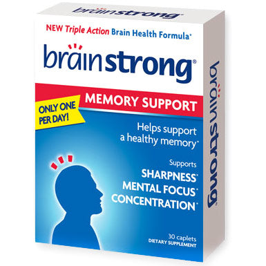 BrainStrong Memory Support, Triple Action Brain Health Formula, 30 Caplets, i-Health, Inc.