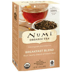 Breakfast Blend Black Tea, 18 Tea Bags, Numi Tea