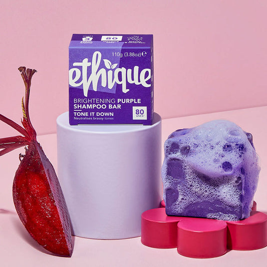 Brightening Purple Shampoo Bar - Tone It Down, 3.88 oz (110 g), Ethique