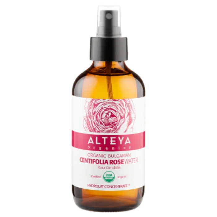 Bulgarian Centifolia Rose Water Glass Spray, 4 oz, Alteya Organics