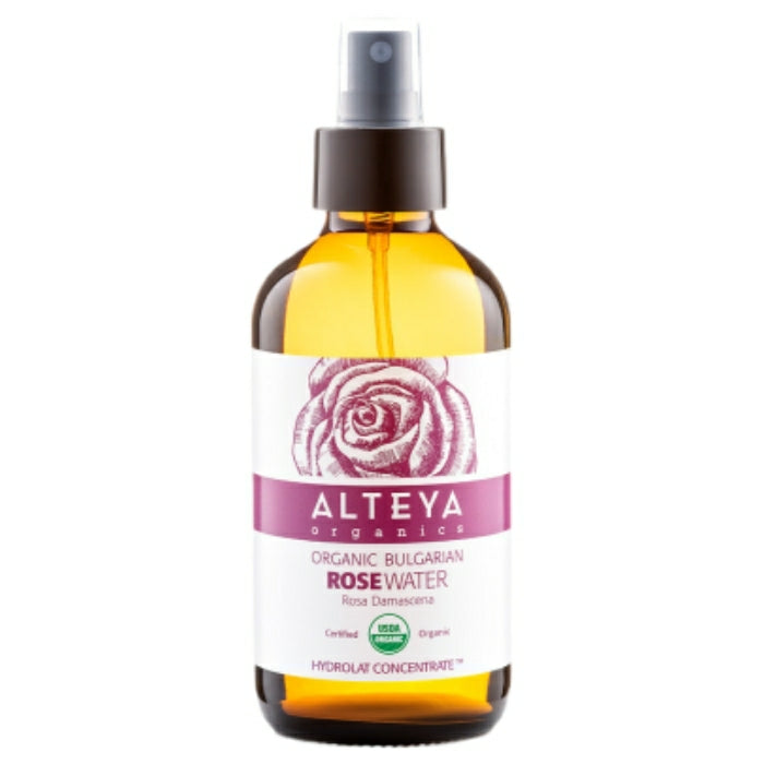 Bulgarian Centifolia Rose Water Glass Spray, 2 oz, Alteya Organics