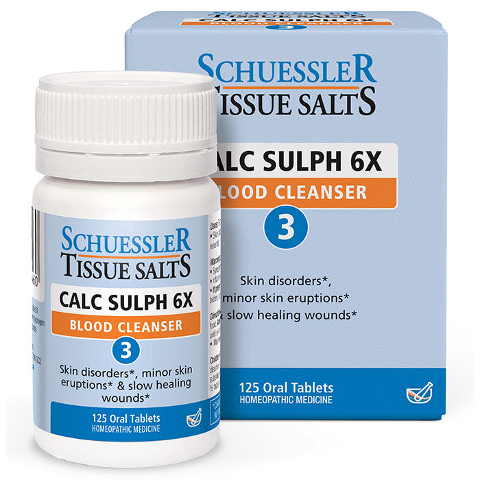 Calc Sulph 6X Blood Cleanser, 125 Tablets, Schuessler Tissue Salts
