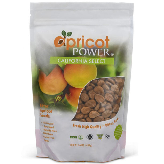 California Bitter Raw Apricot Seeds, 16 oz, Apricot Power
