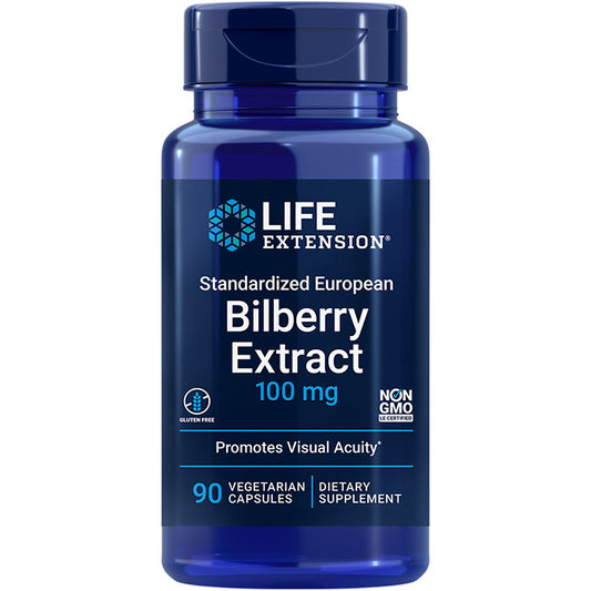 Standardized European Bilberry Extract 100 mg, 90 Vegetarian Capsules, Life Extension