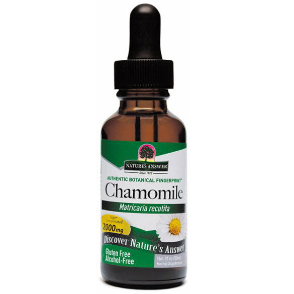 Chamomile Flowers Extract Liquid Alcohol-Free, 1 oz, Nature's Answer