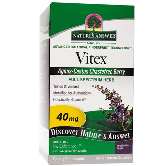 Vitex, Agnus-Castus Chaste Berry, 90 Vegetarian Capsules, Nature's Answer