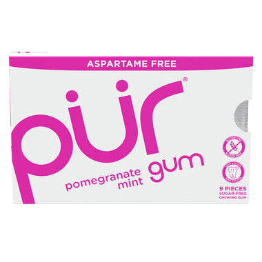 Chewing Gum Blister Pack - Pomegranate Mint, 9 Pieces, PUR