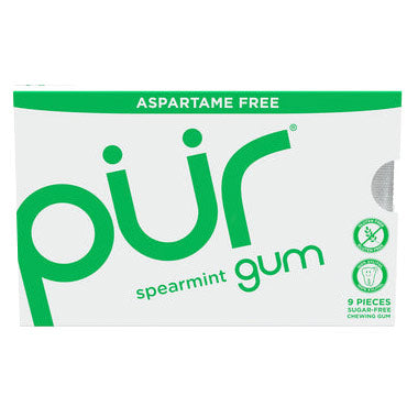 Chewing Gum Blister Pack - Spearmint, 9 Pieces, PUR