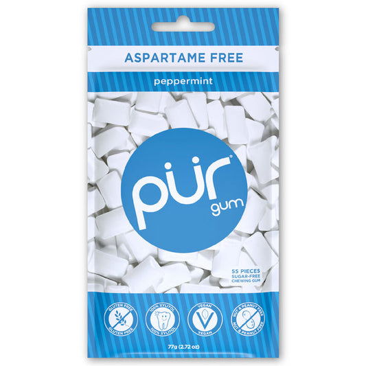 Chewing Gum - Peppermint, 55 Pieces, PUR
