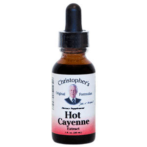 Hot Cayenne Pepper Extract (180,000 H.U.), 1 oz, Christopher's Original Formulas