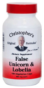 False Unicorn & Lobelia Capsule, 100 Vegicaps, Christopher's Original Formulas