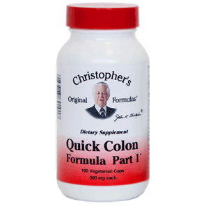 Quick Colon Capsule Formula Part 1, 90 Vegicaps, Christopher's Original Formulas