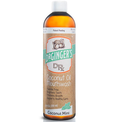 Coconut Oil Mouthwash, All Natural, Coconut-Mint, 12 oz, Dr. Ginger's