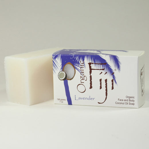 Organic Coconut Oil Soap Bar, Lavender, 7 oz, Organic Fiji