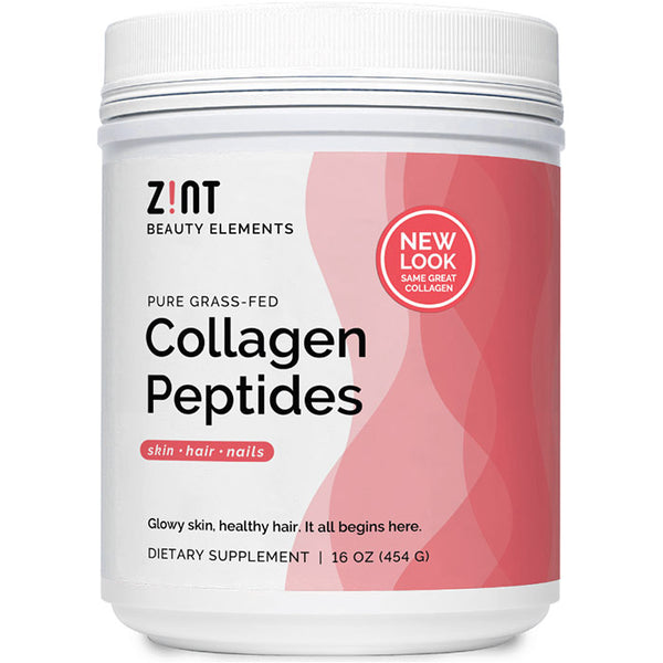 Pure Collagen Peptides Powder Container, 1 lb, Zint Nutrition ...