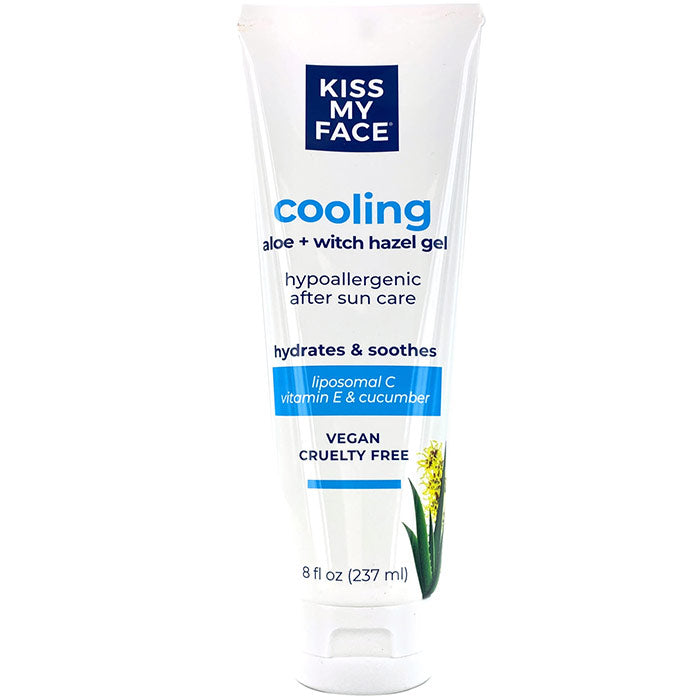 Cooling Aloe + Witch Hazel Gel, After Sun Care, 8 oz, Kiss My Face