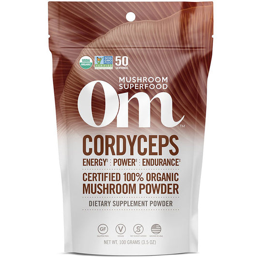 Cordyceps Mushroom Superfood Powder, 100 g, Om Organic Mushroom Nutrition