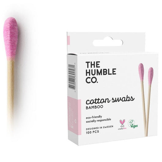 Cotton Swabs - Purple, 100 pcs, The Humble Co.