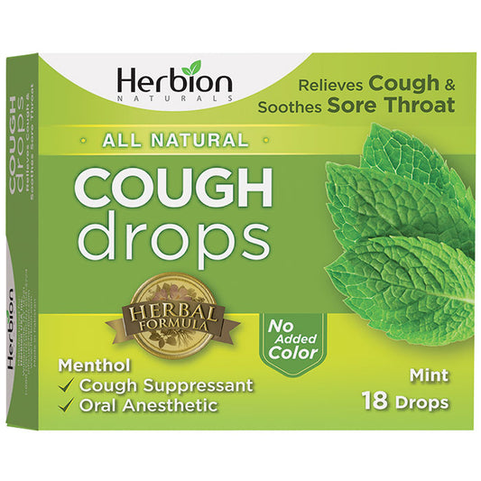 All Natural Cough Drops - Mint, 18 Drops, Herbion