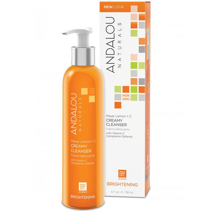 Meyer Lemon + C Creamy Cleanser, 6 oz, Andalou Naturals