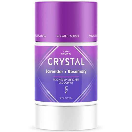 Magnesium Enriched Deodorant Stick, Lavender + Rosemary, 2.5 oz, Crystal Body Deodorant
