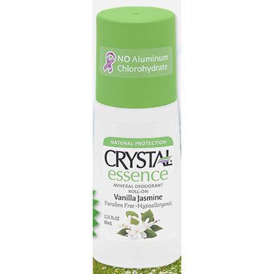 Mineral Deodorant Roll-On, Vanilla Jasmine, 2.25 oz, Crystal Body Deodorant