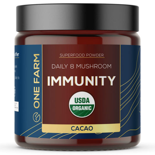 Daily 8 Mushroom Immunity Superfood Powder, 90 g, One Farm