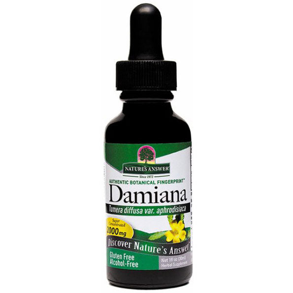 Damiana Leaves Alcohol Free Extract Liquid 1 oz from Nature's Answer